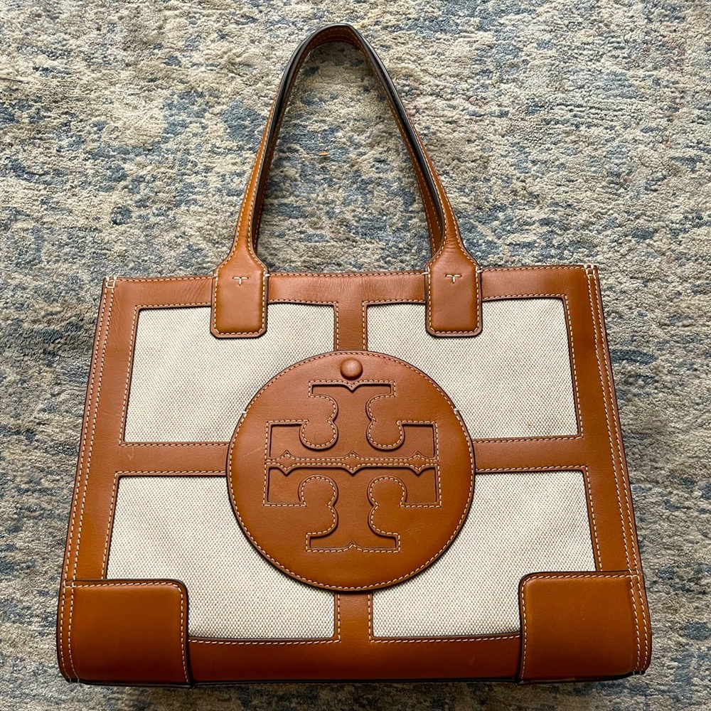 Tory Burch Elle canvas and leather bag